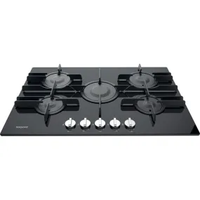 Hotpoint FTGHG751D-H 75cm Five Burner Gas Hob - Black