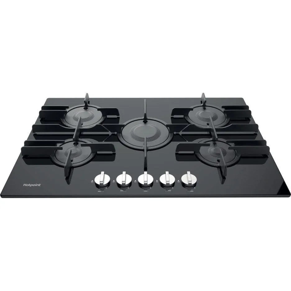 Hotpoint FTGHG751D-H 75cm Five Burner Gas Hob - Black