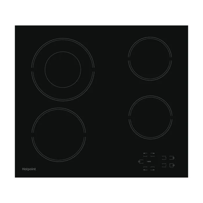 HOTPOINT HR612CH 4 Zone Crystal Finish CeramicTouch Control Hob in Black