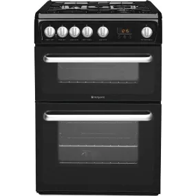 Hotpoint Newstyle HARG60K 60cm Wide Freestanding Gas Cooker - Black