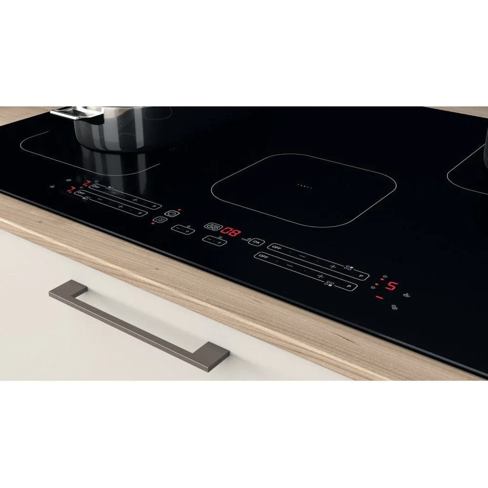 Indesit IB21B77NE 77cm 4 Zone Induction Hob with Dualzone Black