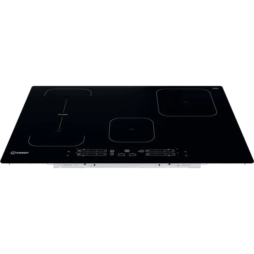 Indesit IB21B77NE 77cm 4 Zone Induction Hob with Dualzone Black