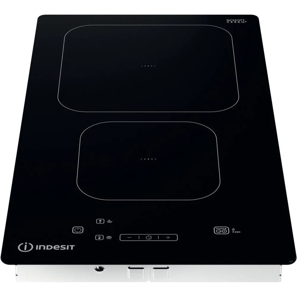 Indesit IS19Q30NE 30Cm Glass Induction With Dual Zone And Auto Functions - Black