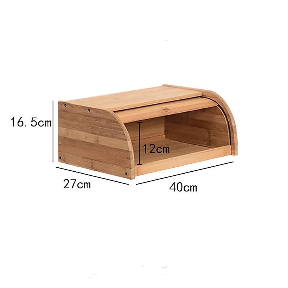Insect-Proof Bamboo Bread Bin Storage Box, Eco-Friendly