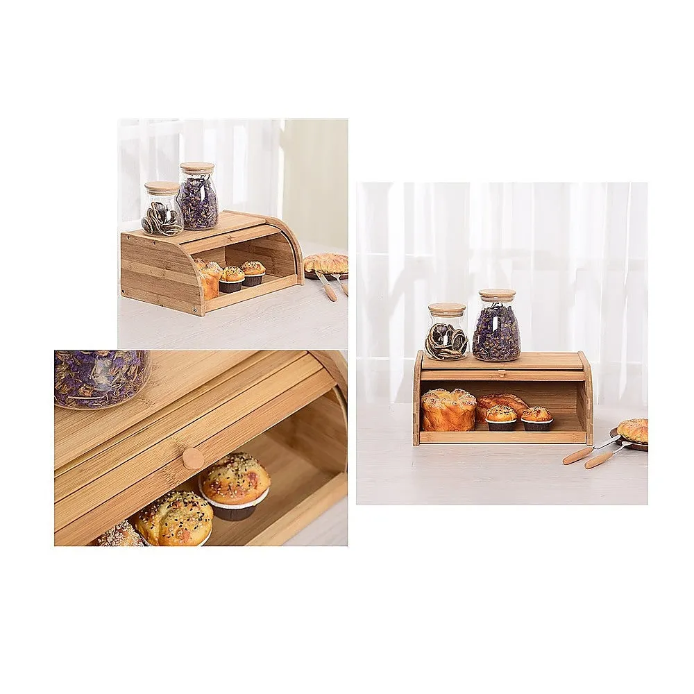Insect-Proof Bamboo Bread Bin Storage Box, Eco-Friendly