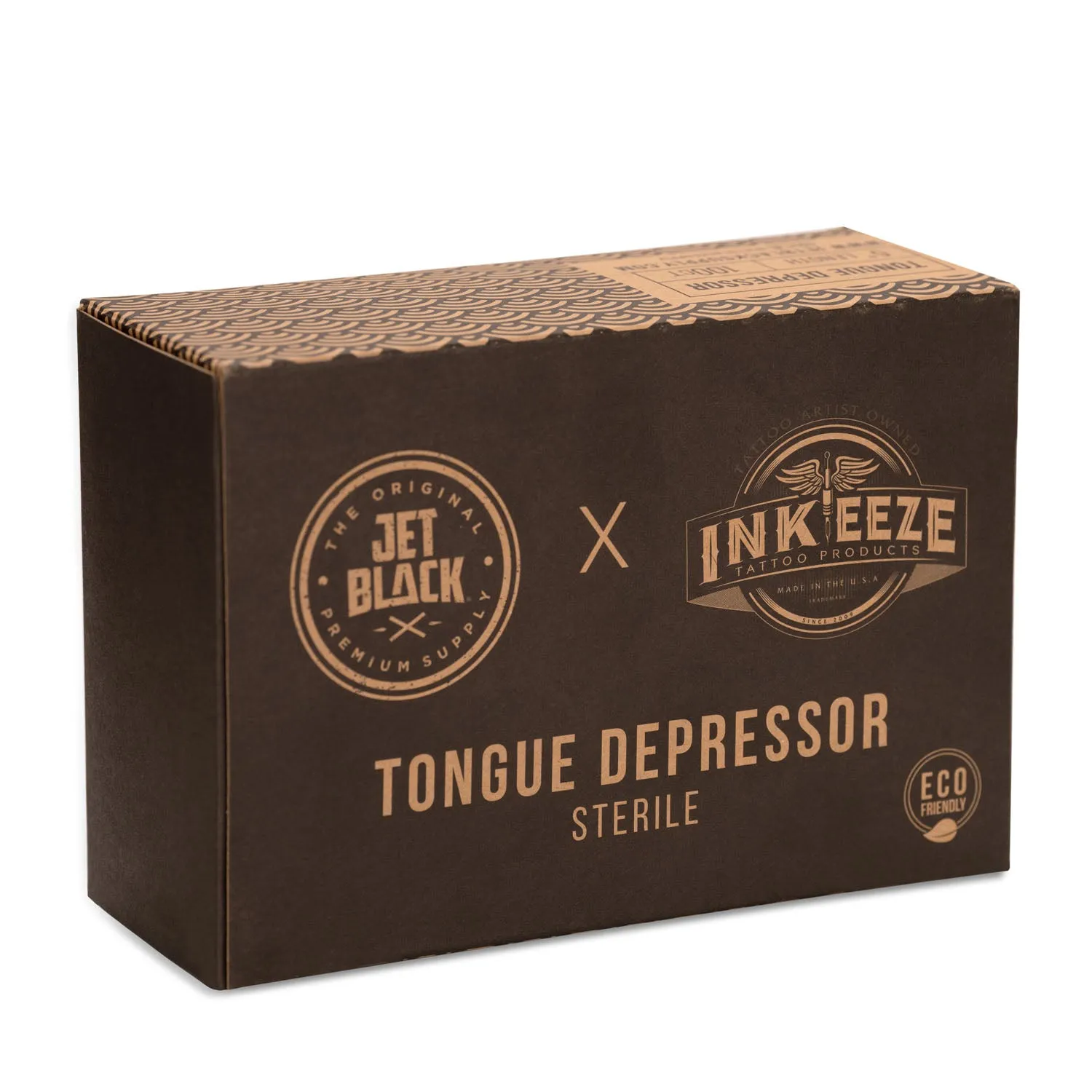 Jet Black x Inkeeze Bamboo Sterile Tongue Depressors - Black/100ct