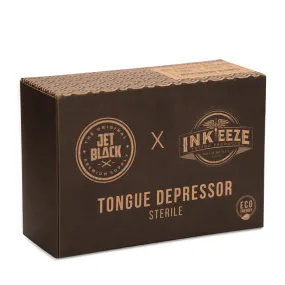 Jet Black x Inkeeze Bamboo Sterile Tongue Depressors - Black/100ct
