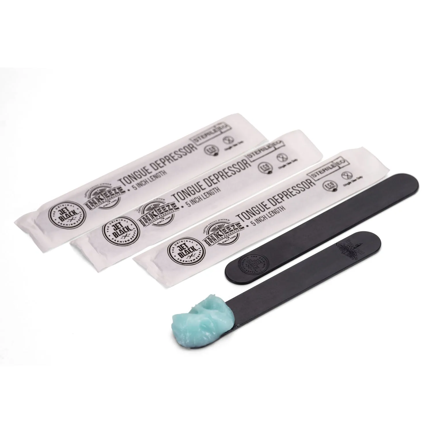 Jet Black x Inkeeze Bamboo Sterile Tongue Depressors - Black/100ct