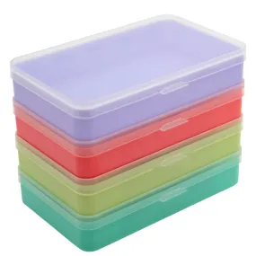 Keeper Stacker Boxes Storage Container, Stackable Rectangles with Compartments, 4 Storage Containers