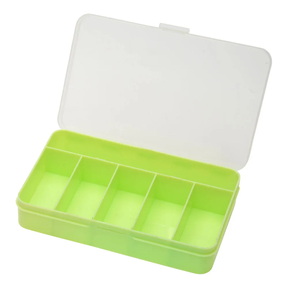 Keeper Stacker Boxes Storage Container, Stackable Rectangles with Compartments, 4 Storage Containers