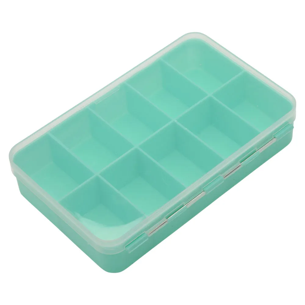 Keeper Stacker Boxes Storage Container, Stackable Rectangles with Compartments, 4 Storage Containers