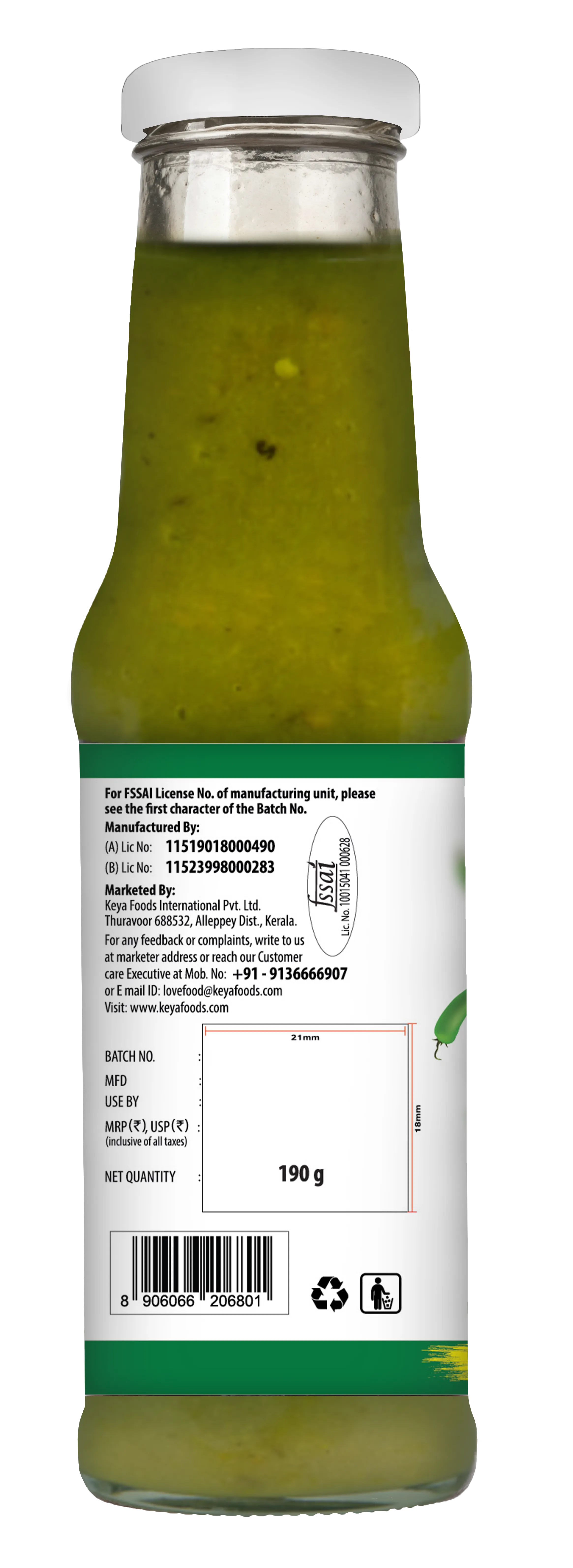 Keya Chinese Sauce Combo- Red Chilli Sauce 200g, Green Chilli Sauce 190g, Dark Soya Sauce 210g, Combo Pack 3