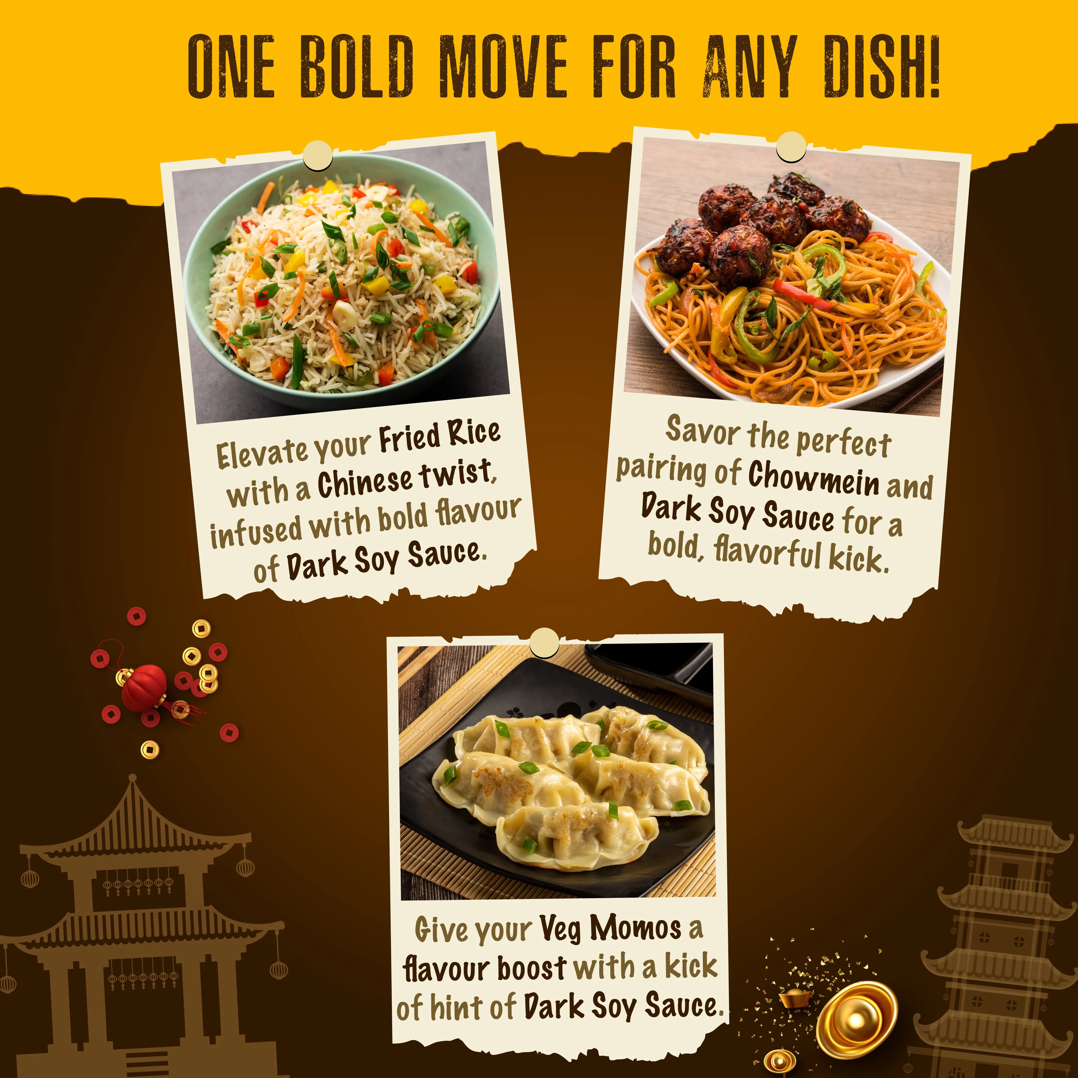 Keya Chinese Sauce Combo- Red Chilli Sauce 200g, Green Chilli Sauce 190g, Dark Soya Sauce 210g, Combo Pack 3