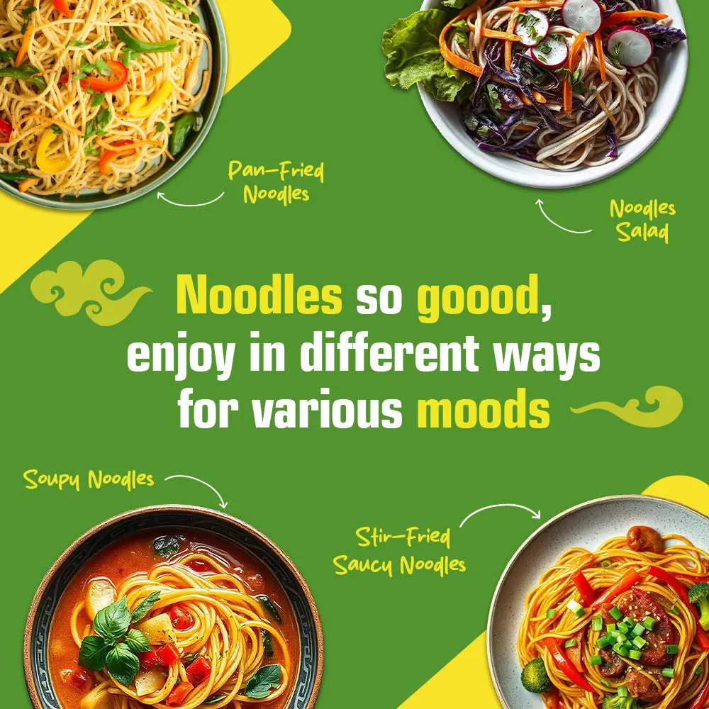 Keya Hakka Noodle Veg 150g | Chinese Restaurant Style | Quick & Easy to Prepare | Steamed & Air Dried | No Oil | Natural Ingredients | No Trans Fat | Premium Quality | Delicious Taste | Ideal for Home-Cooked Chinese Meals Pack of 2