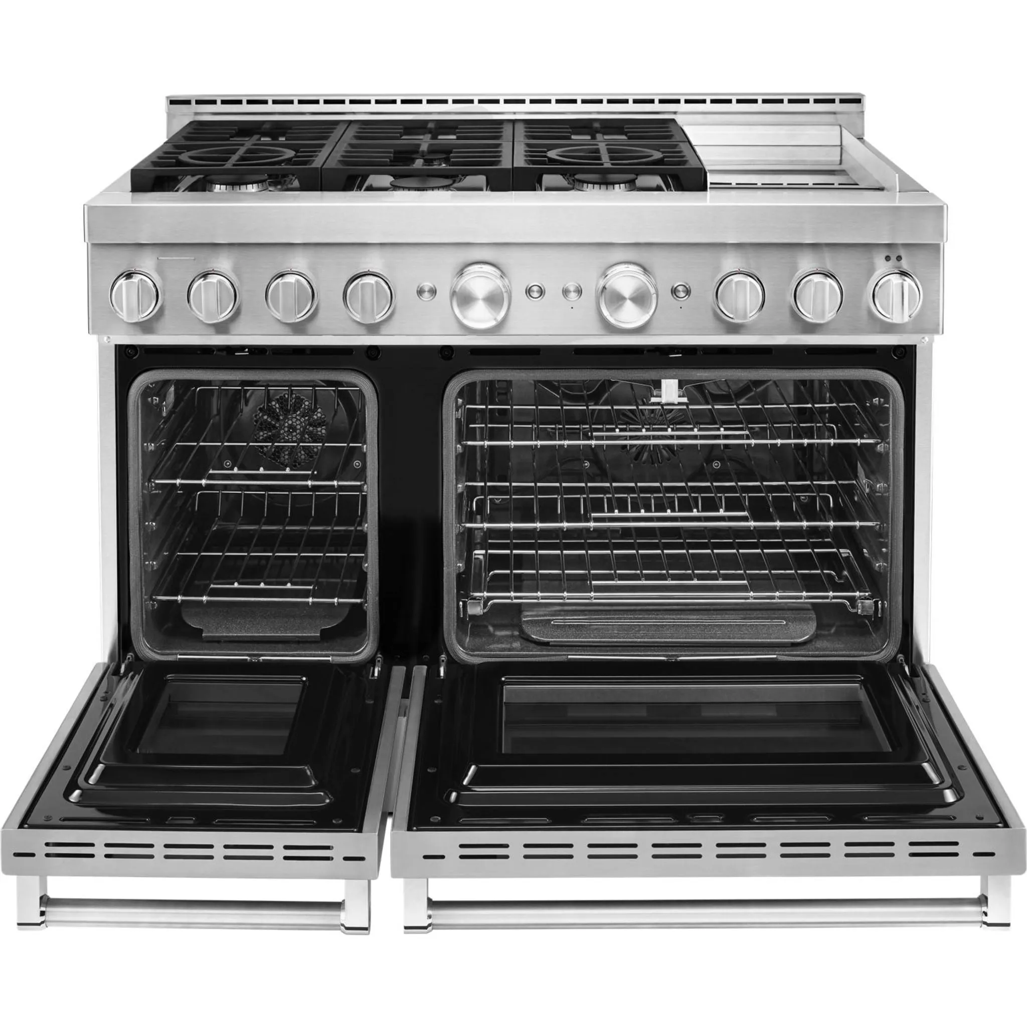 KitchenAid  48'' Smart Commercial-Style Gas Range with Griddle (KFGC558JSS)