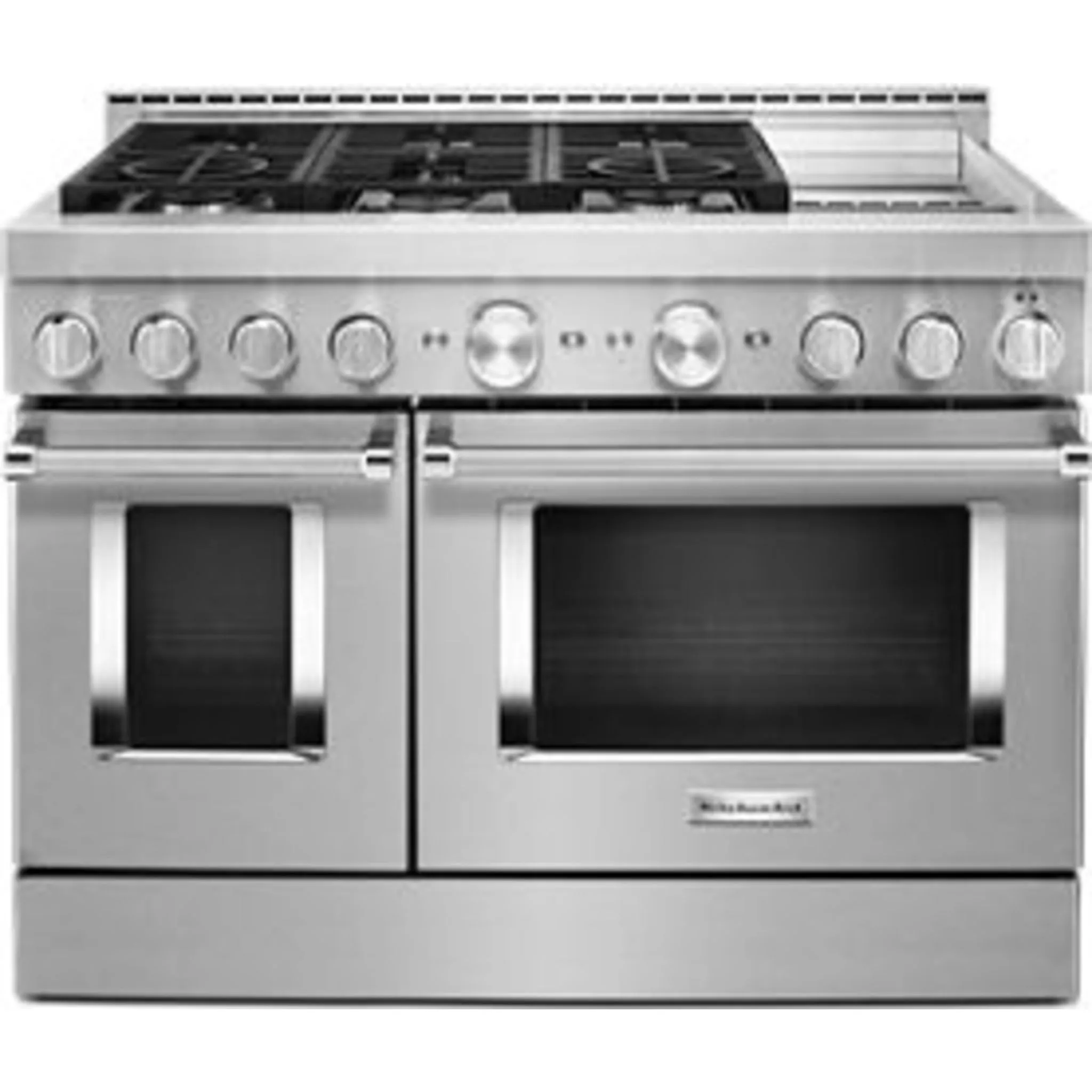 KitchenAid  48'' Smart Commercial-Style Gas Range with Griddle (KFGC558JSS)