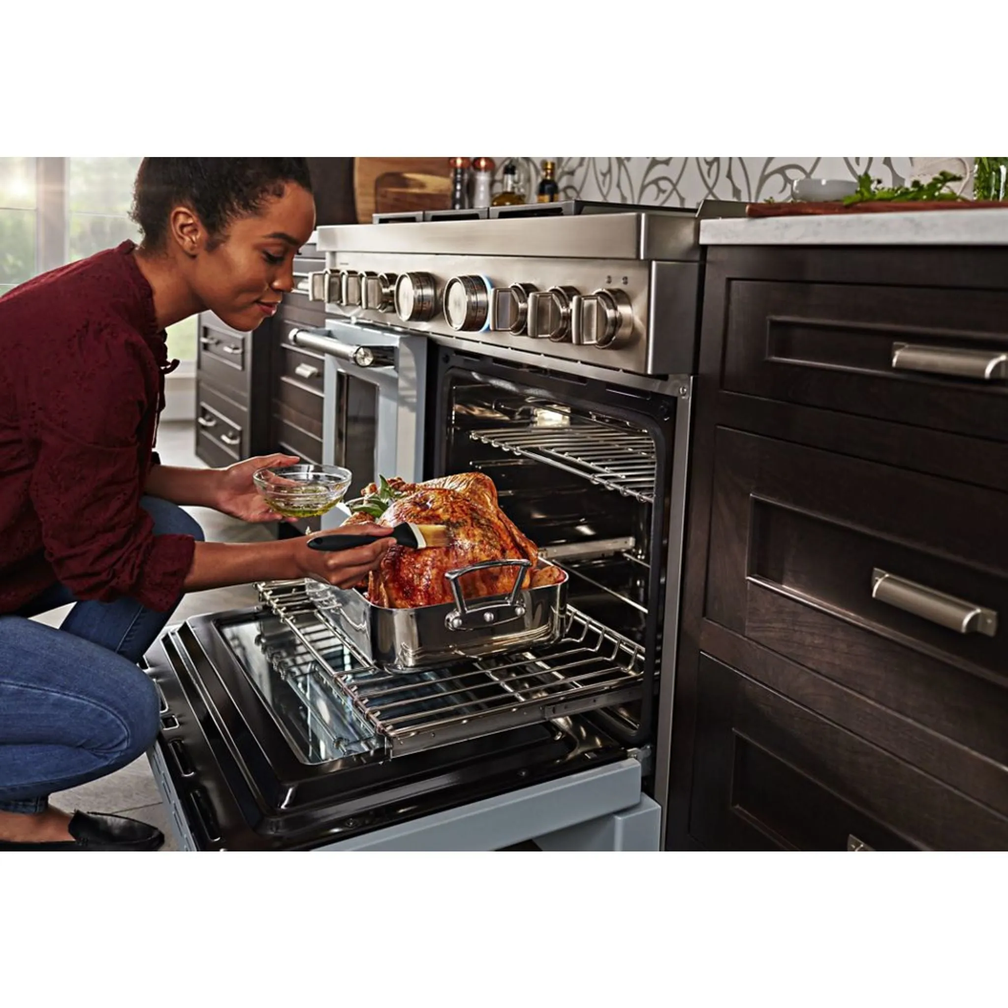 KitchenAid  48'' Smart Commercial-Style Gas Range with Griddle (KFGC558JSS)
