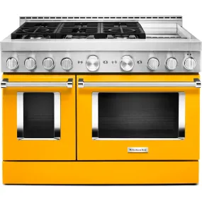 KitchenAid  48'' Smart Commercial-Style Gas Range with Griddle (KFGC558JYP)