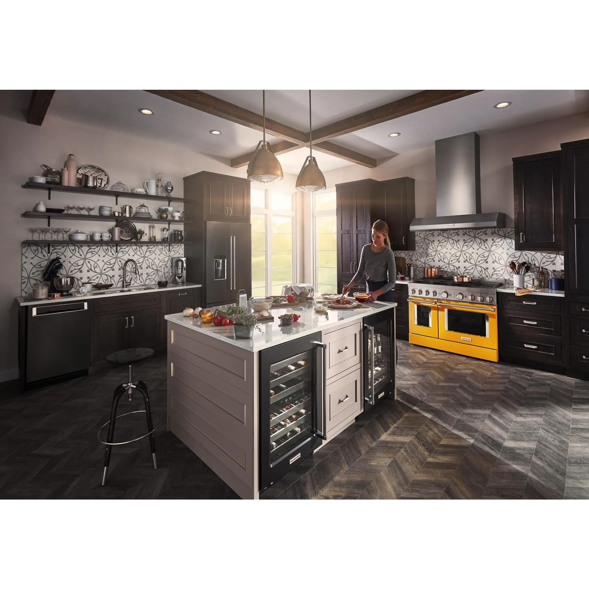 KitchenAid  48'' Smart Commercial-Style Gas Range with Griddle (KFGC558JYP)