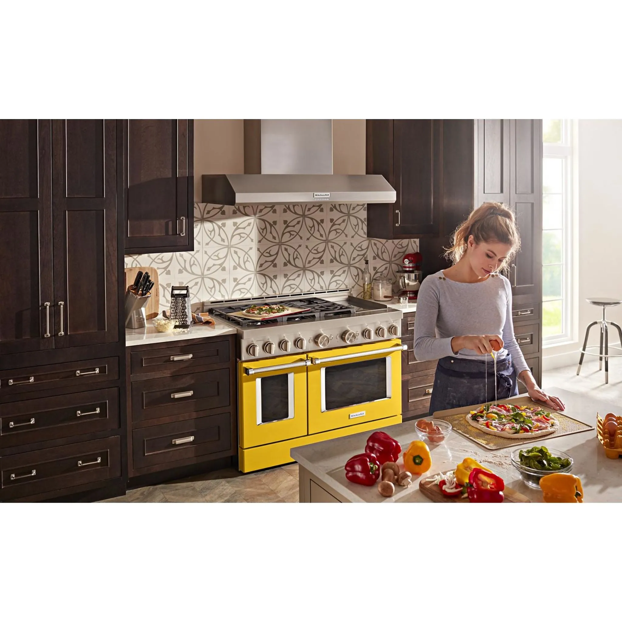 KitchenAid  48'' Smart Commercial-Style Gas Range with Griddle (KFGC558JYP)
