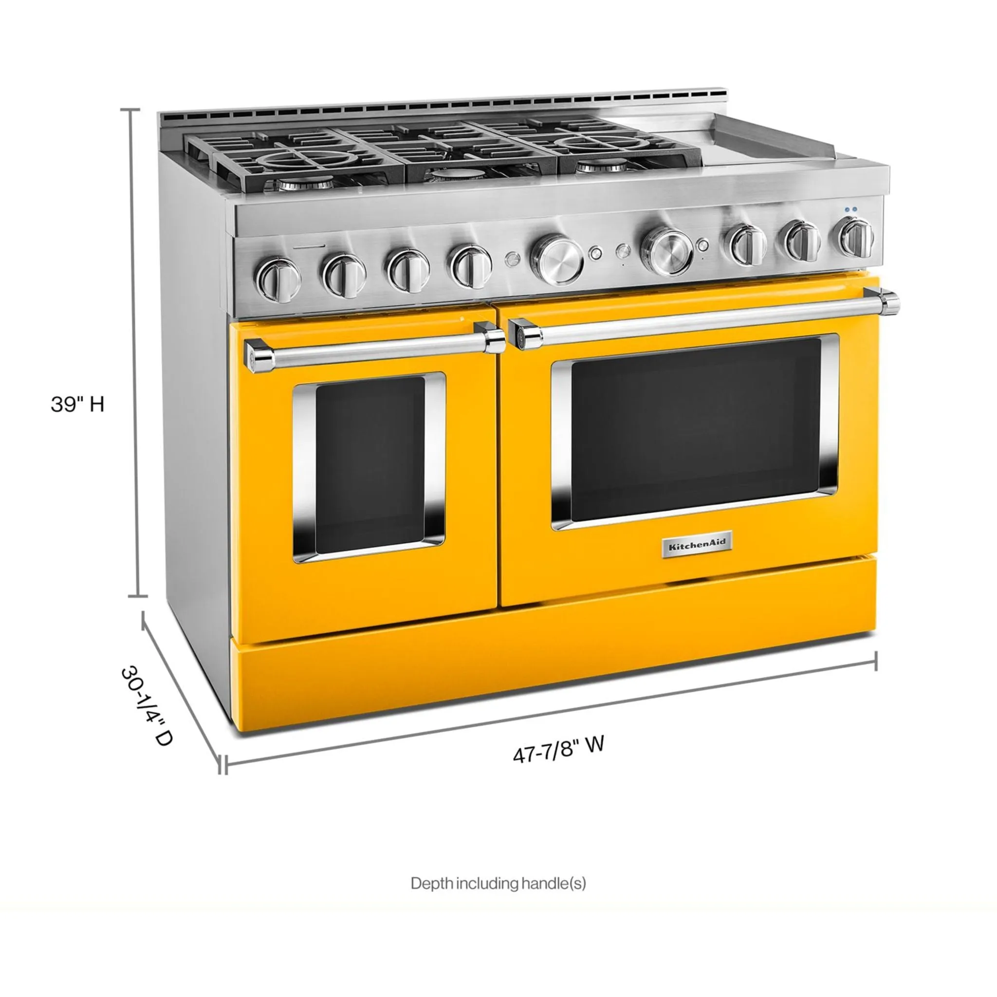 KitchenAid  48'' Smart Commercial-Style Gas Range with Griddle (KFGC558JYP)