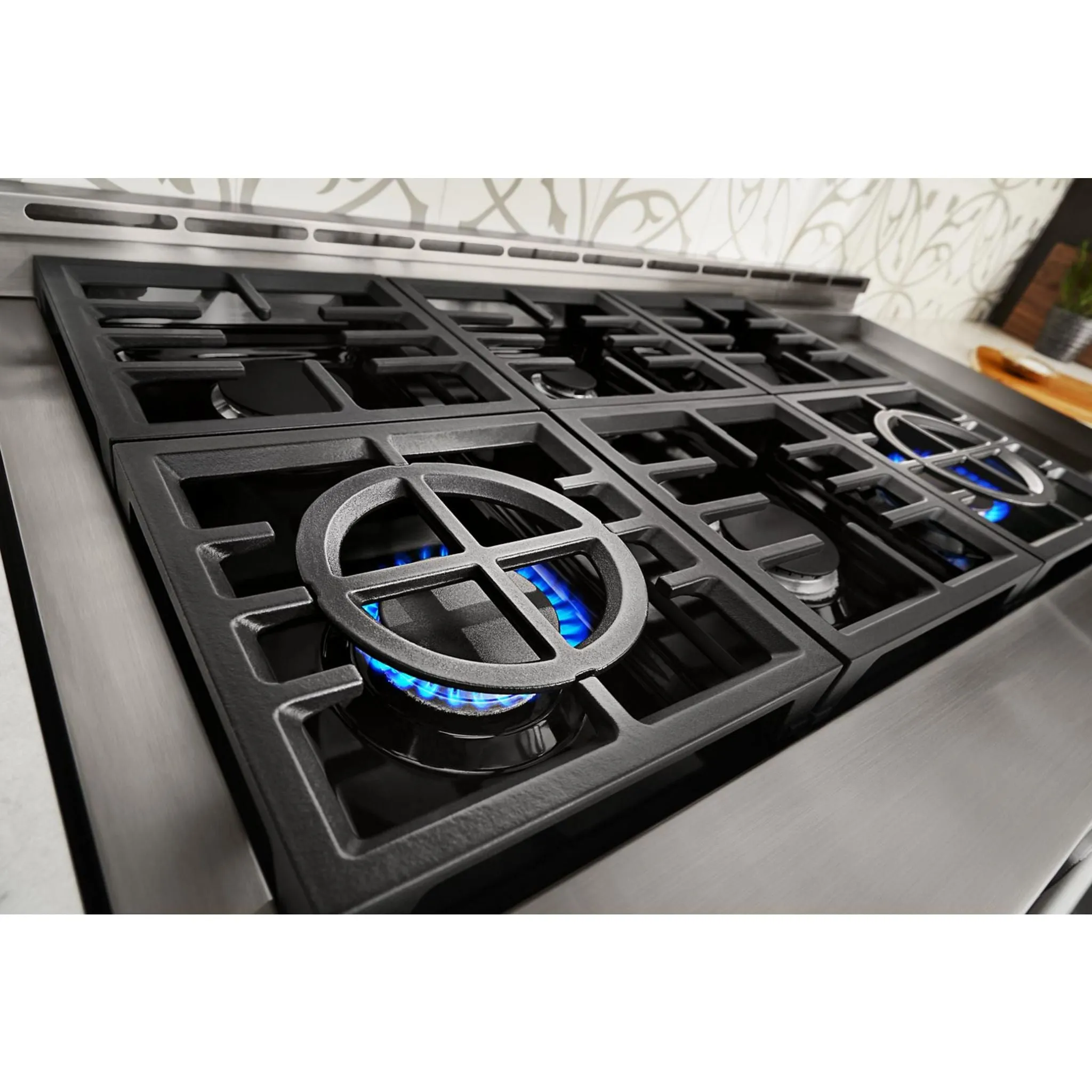 KitchenAid  48'' Smart Commercial-Style Gas Range with Griddle (KFGC558JYP)