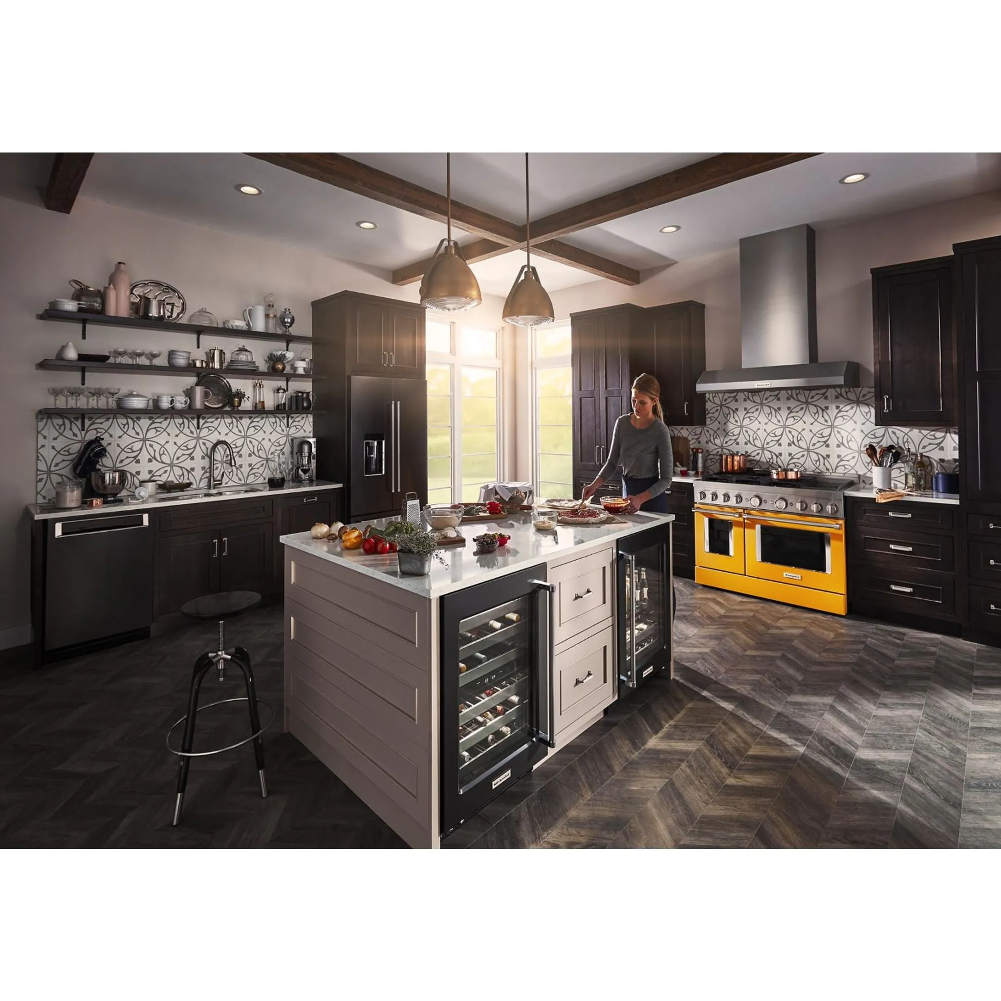 KitchenAid  48'' Smart Commercial-Style Gas Range with Griddle (KFGC558JYP)