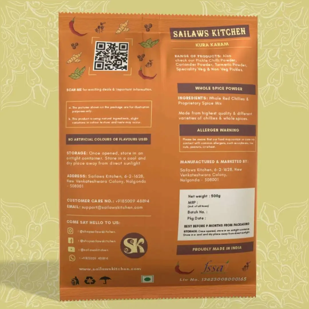 Kura Karam 500g | Masala Chilli Powder