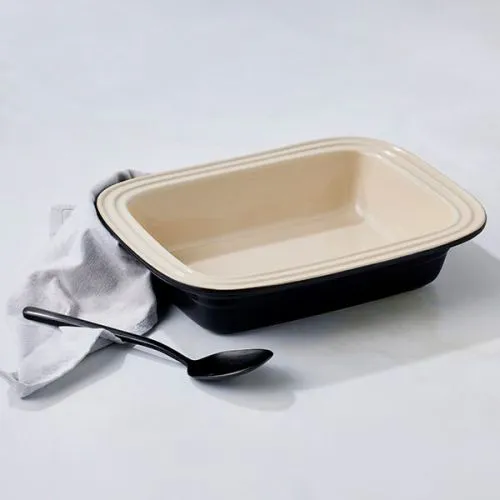 Le Creuset Stoneware Deep Rectangular Dish 29cm Satin Black
