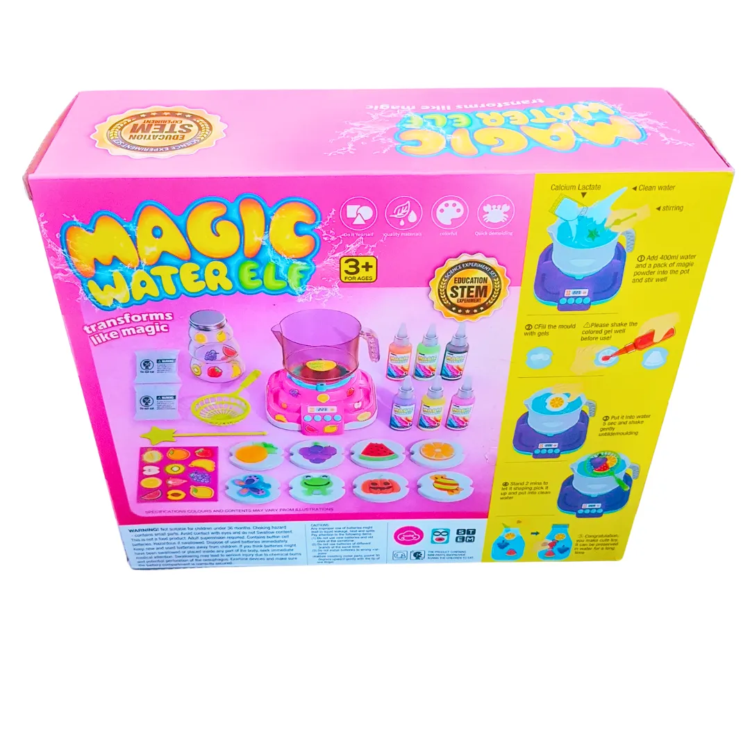 Magic Water Elf – Transform Like Magic STEM Kit | DIY Water Gel Craft Toy with Light & Sound Effects | Ages 3 