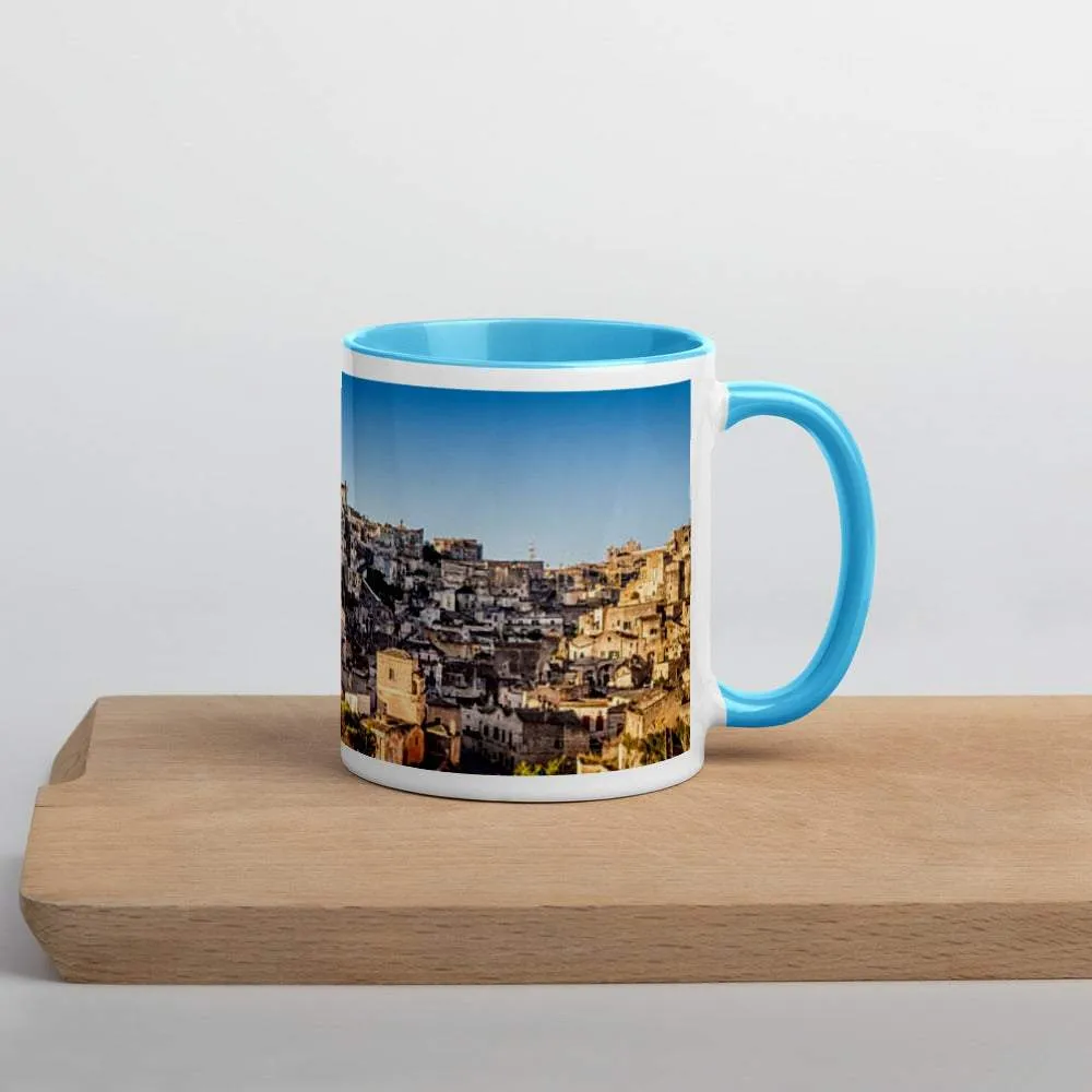 Matera Italy 11oz Mug with Blue Inside