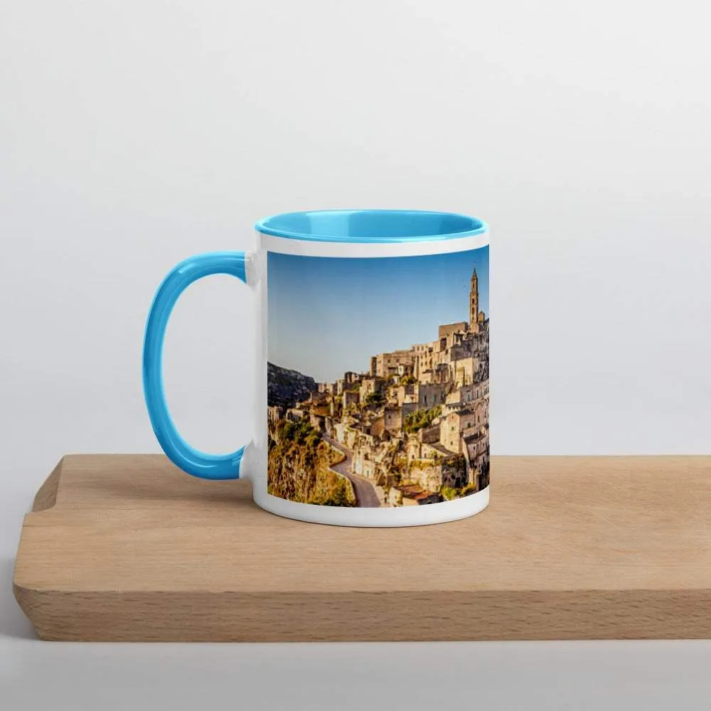 Matera Italy 11oz Mug with Blue Inside