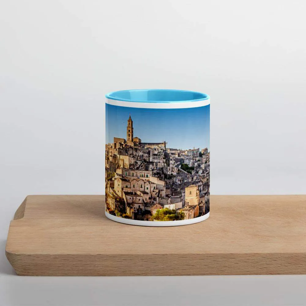 Matera Italy 11oz Mug with Blue Inside