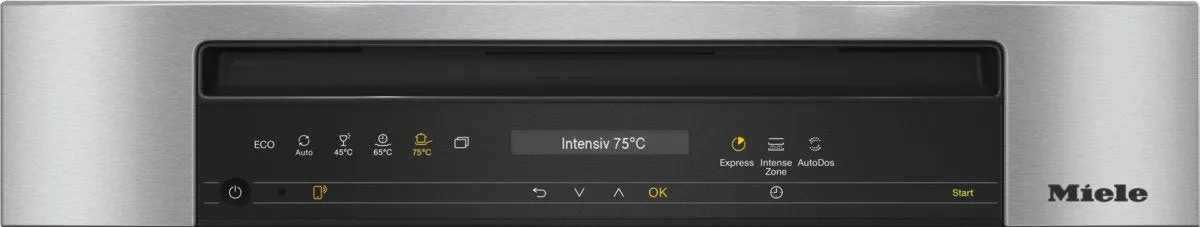 Miele G7410SC AutoDos Freestanding Full Size Dishwasher - Clean Steel