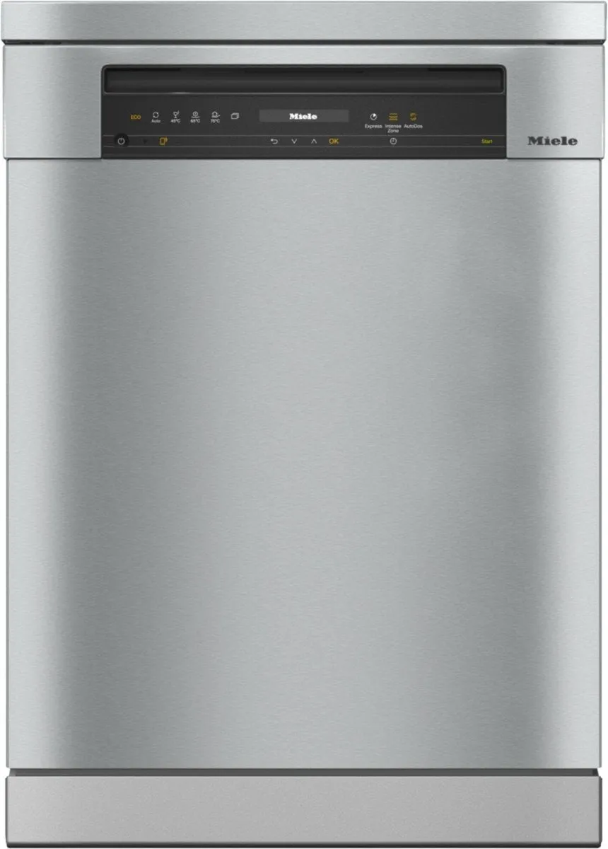 Miele G7410SC AutoDos Freestanding Full Size Dishwasher - Clean Steel