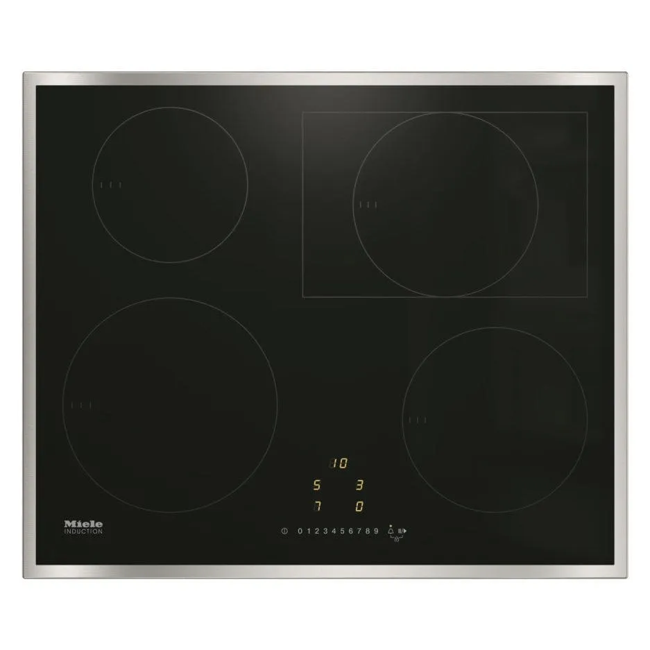 Miele KM7262FR 62cm 4 Zone Induction Hob with Stainless Steel Frame