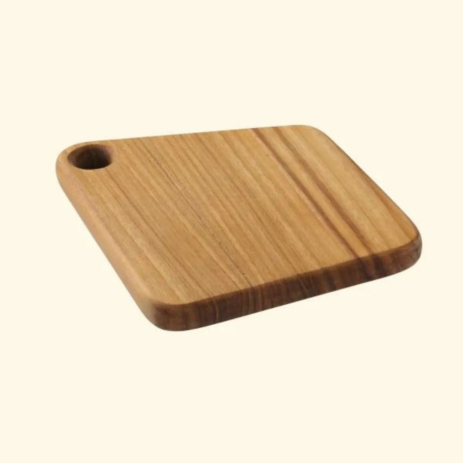 Mini Chopping Board / Serving Platter | Teak Wood | Hangable | Smooth Finish | 7"