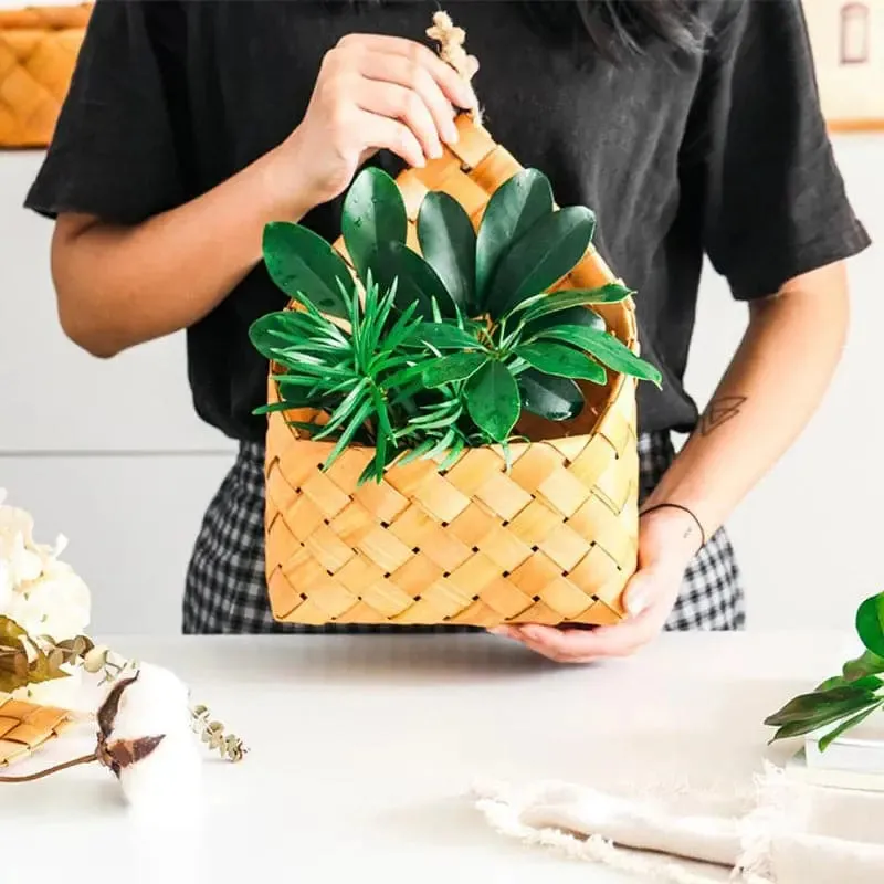 Natural Wicker Flower Basket