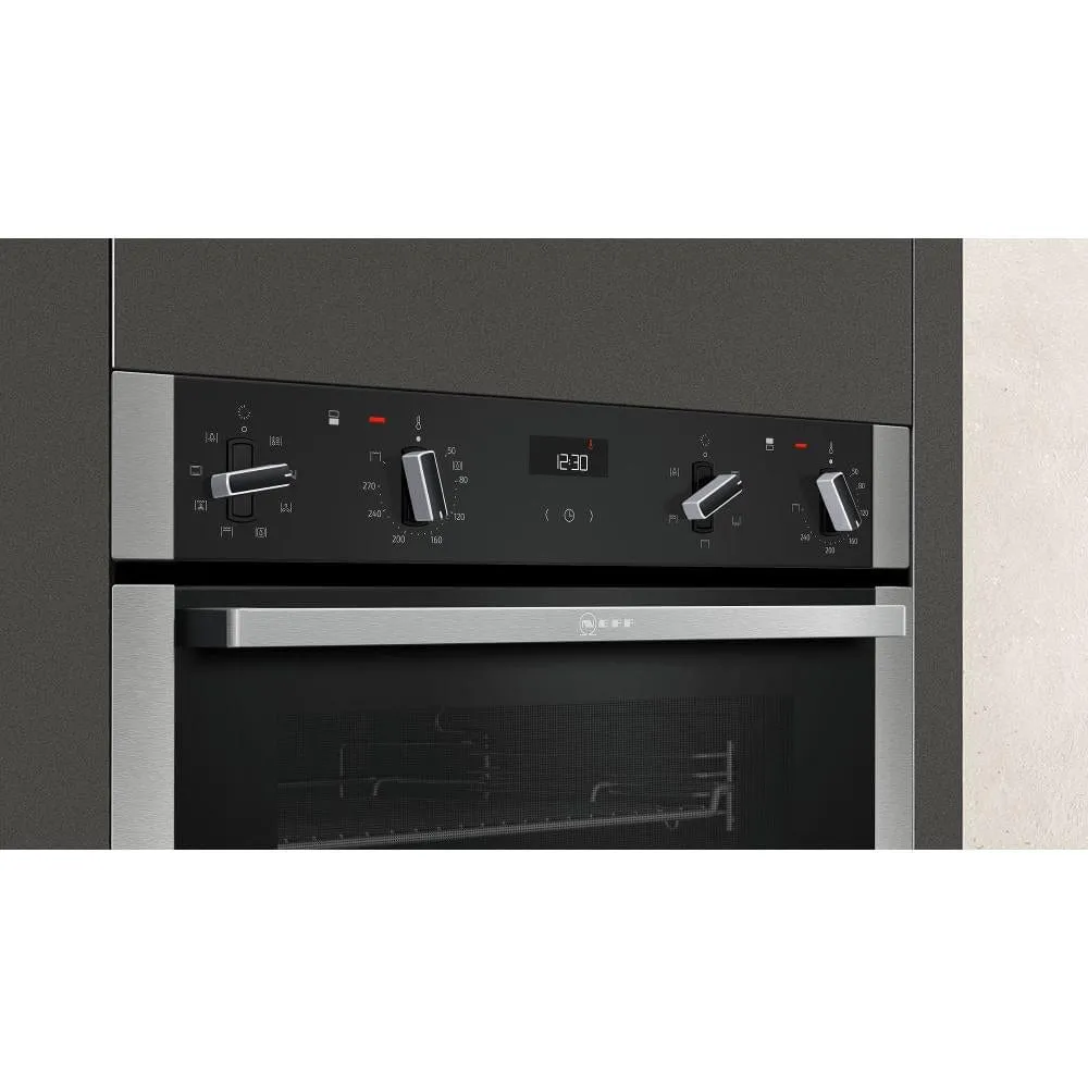 NEFF N50 U1ACE2HN0B Built In Electric Double Oven - Stainless Steel - A/B Rated