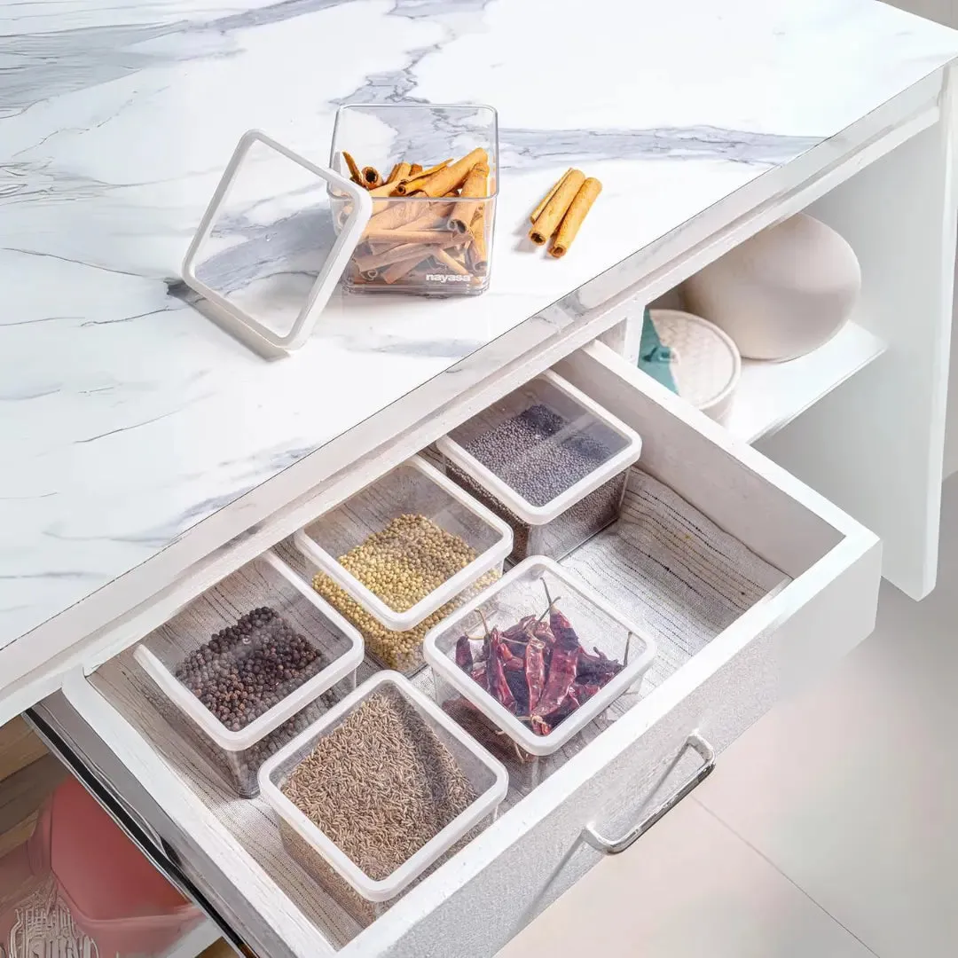 Nikola Modern Clear Storage Containers (500ML) Set of 2