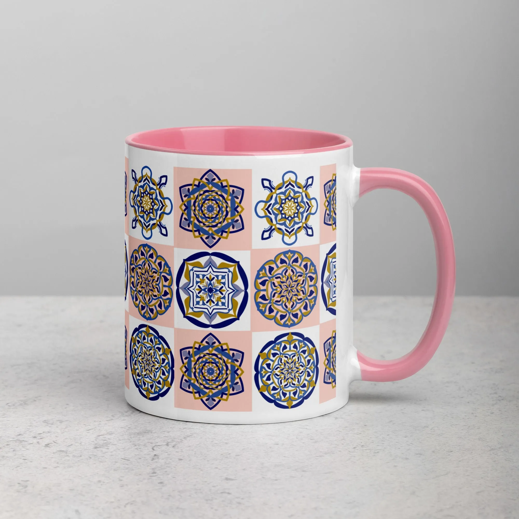 Portugese Mural Mug - Pink