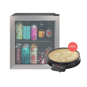 Russell Hobbs, Stainless Steel Glass Door Wine Cooler   Free Crepe Maker