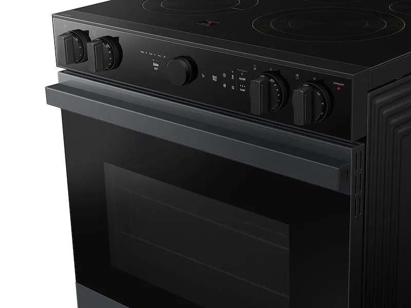 Samsung NSE6DG8500MT Bespoke 6.3 cu. ft. Smart Slide-In Electric Range with Air Sous Vide & Air Fry in Matte Black Steel