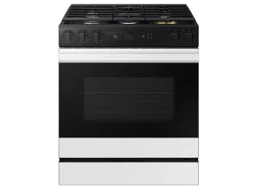 Samsung NSG6DB850012 Bespoke 6.0 cu. ft. Smart Slide-In Gas Range with Air Sous Vide & Air Fry in White Glass