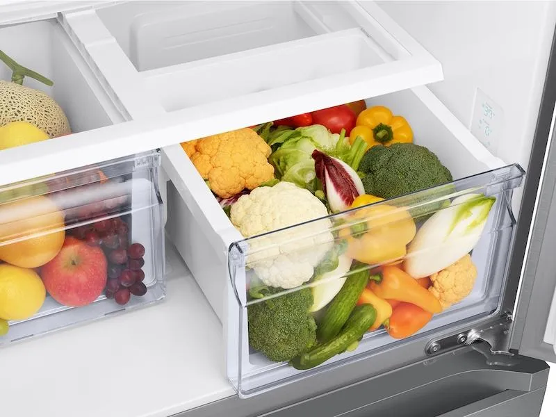 Samsung RF18A5101SR 18 cu. ft. Smart Counter Depth 3-Door French Door Refrigerator in Stainless Steel