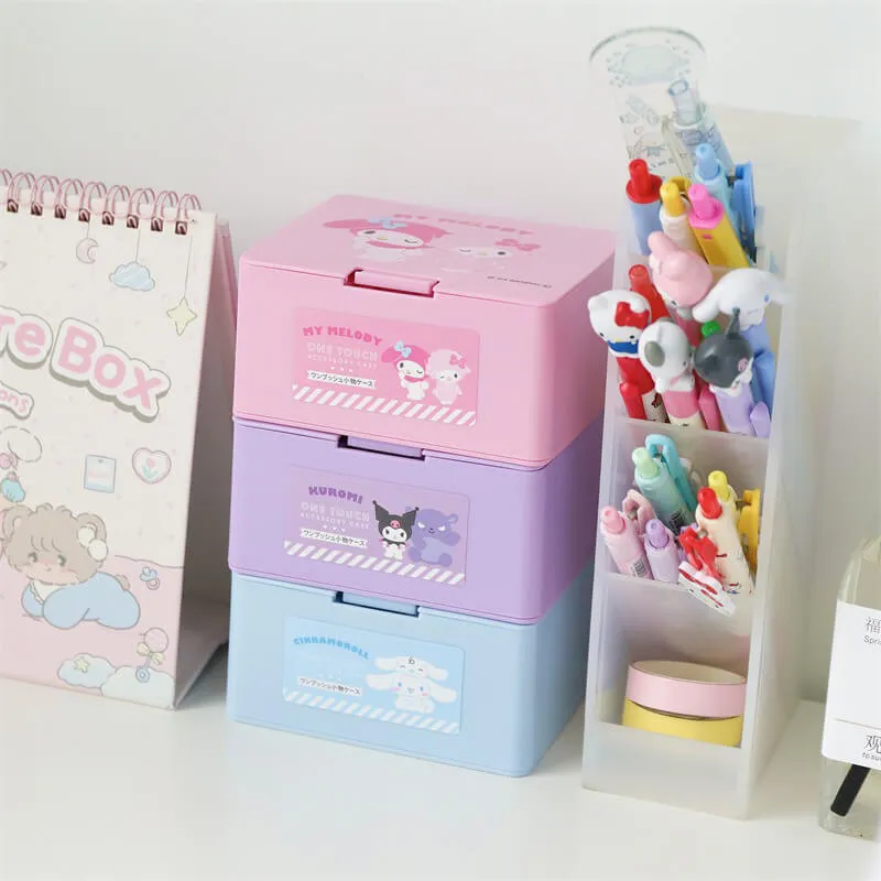 Sanrio Pop-up Lid Desktop Organizer Boxes