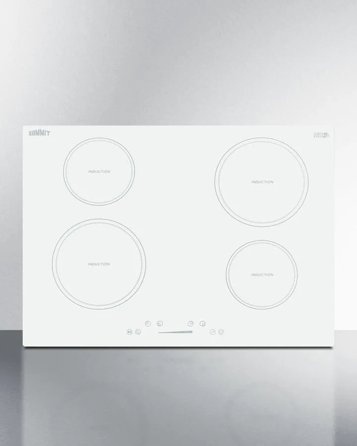 Summit SINC4B302W 30" Wide 208-240v 4-zone Induction Cooktop