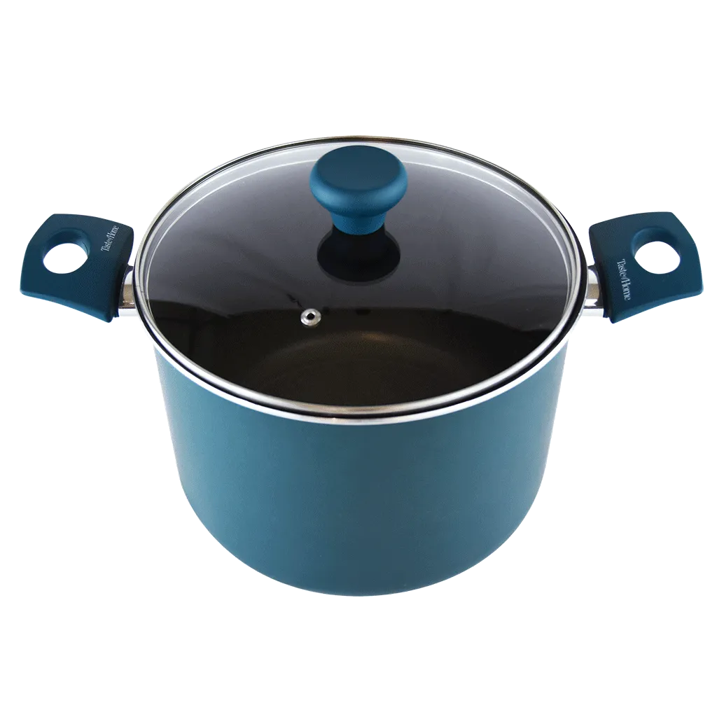 TC155A 8 Quart NonStick Aluminum Stock Pot with Lid by Taste of Home
