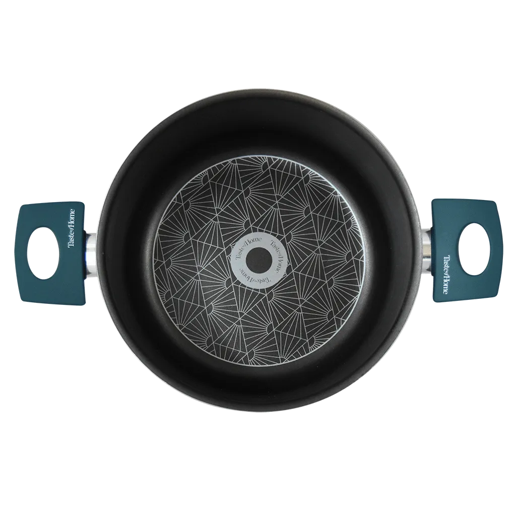 TC155A 8 Quart NonStick Aluminum Stock Pot with Lid by Taste of Home