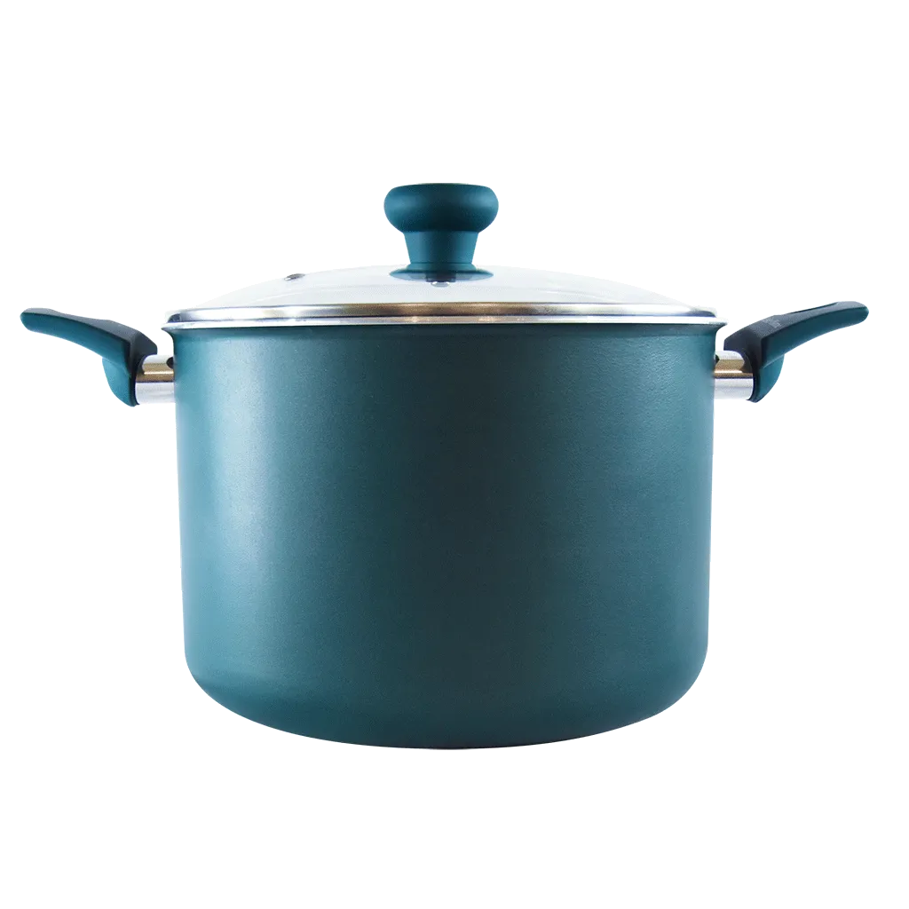 TC155A 8 Quart NonStick Aluminum Stock Pot with Lid by Taste of Home